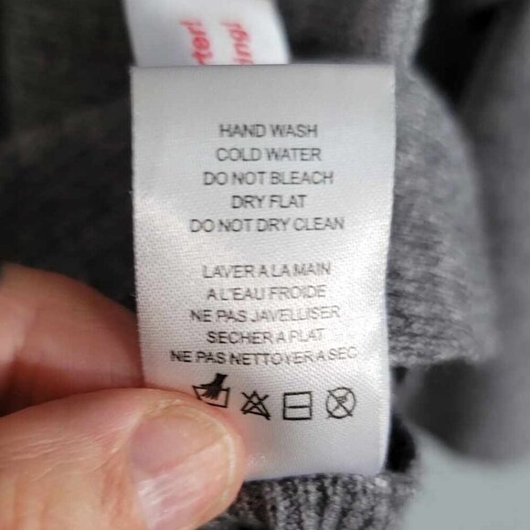 Laura Oversized grey sweater with silver metal stud design on front. BNWOT - Picture 5 of 8